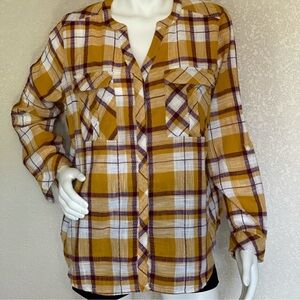 Ana plaid button down XL
